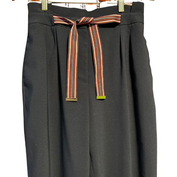 Tommy Hilfiger Pants - Tommy Hilfiger Baggy Navy Slacks with Red White & Blue Tie Belt Size 4